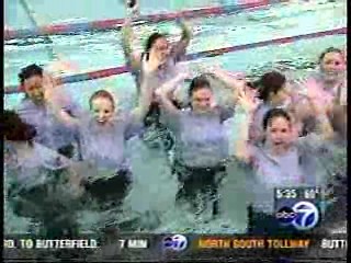 Chicago TV news - Nurses pool dunk