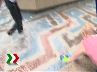 Water battle in Cologne, Germany