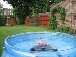 WetMar - Pink Dress & boots in the pool