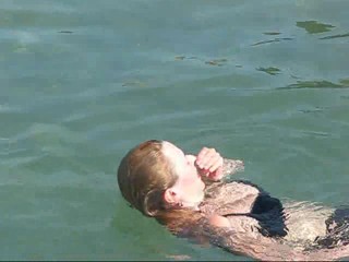 Wetmar swimming in black underwear in Cyprus