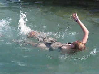 Wetmar swimming in black underwear in Cyprus