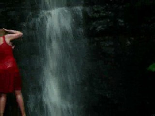 Wetmar at a Welsh waterfall